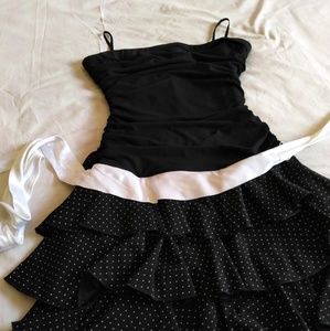 Black Vintage Strapless Dress
